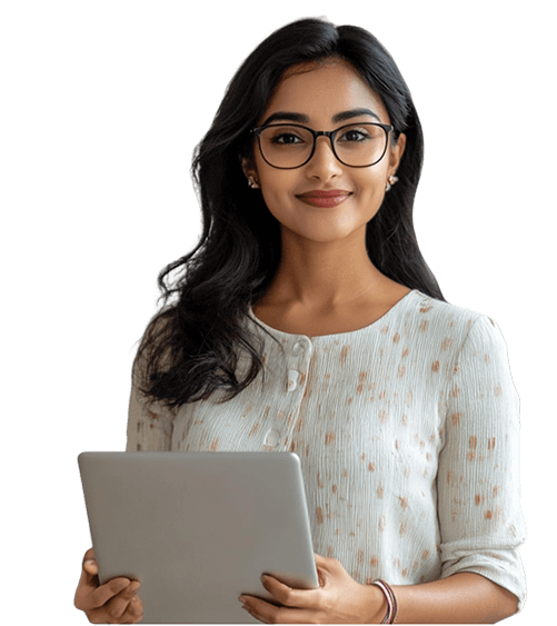 Student with tablet